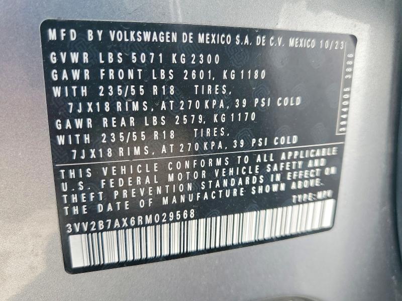 76329425 :رقم المزاد ، 3VV2B7AX6RM029568 vin ، 2024 Volkswagen Tiguan مزاد بيع