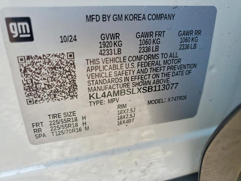 Aukcja sprzedaży 2025 Buick Encore Gx, vin: KL4AMBSLXSB113077, numer aukcji: 77617165