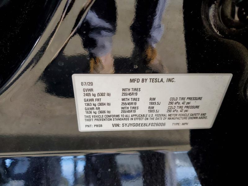 Aukcja sprzedaży 2020 Tesla Model Y, vin: 5YJYGDEE8LF026006, numer aukcji: 78179555