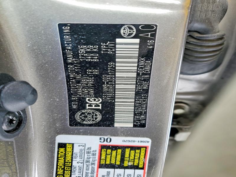 2018 Toyota Corolla მანქანა იყიდება აუქციონზე, vin: 2T1BURHE0JC017759, აუქციონის ნომერი: 77723145