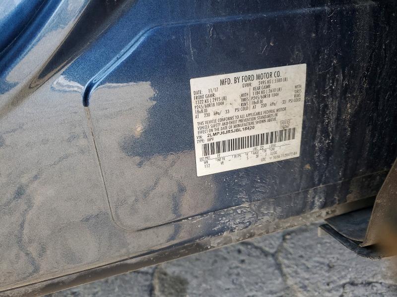 Aukcja sprzedaży 2018 Lincoln Mkx, vin: 2LMPJ6JR5JBL18420, numer aukcji: 74289255
