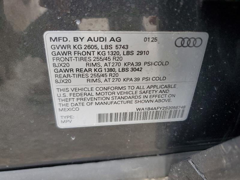 Продажа на аукционе авто 2025 Audi Sq5, vin: WA1B4AFY2S2056748, номер лота: 77848915