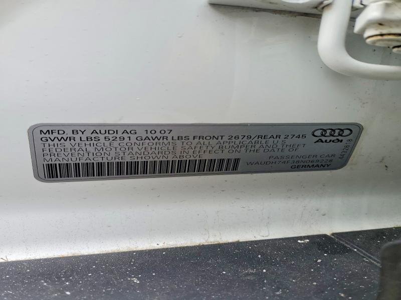 Aukcja sprzedaży 2008 Audi A6, vin: WAUDH74F38N069228, numer aukcji: 74778095