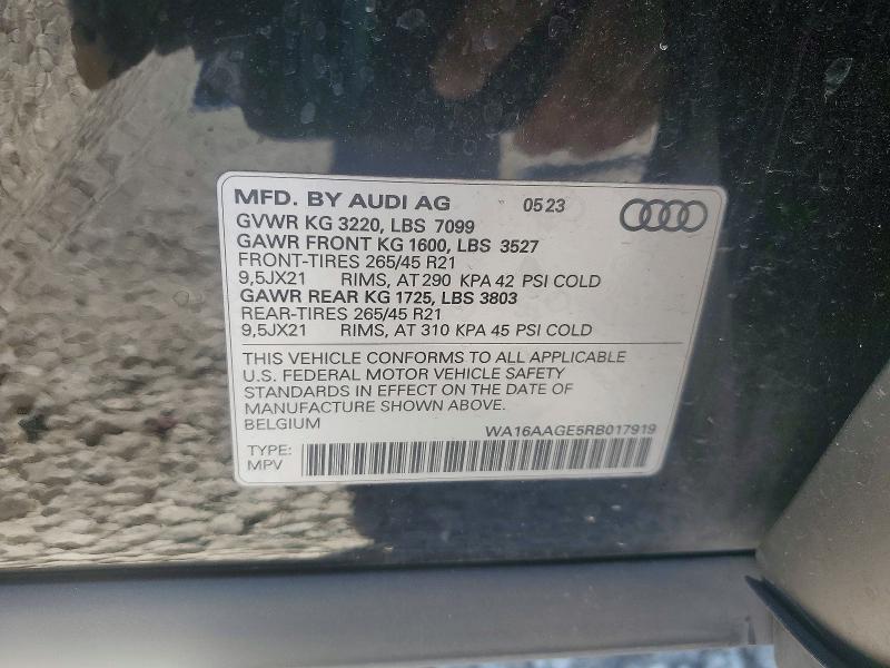 Продаж на аукціоні авто 2024 Audi Q8 E-tron, vin: WA16AAGE5RB017919, номер лоту: 77215505
