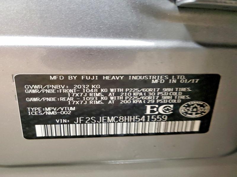 Продажа на аукционе авто 2017 Subaru Forester, vin: JF2SJEMC8HH541559, номер лота: 77659075