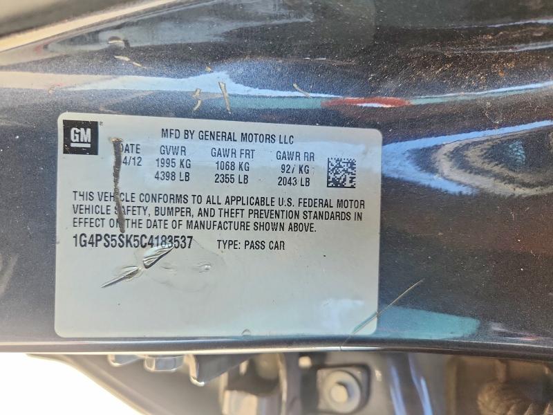 Продаж на аукціоні авто 2012 Buick Verano, vin: 1G4PS5SK5C4183537, номер лоту: 79573715