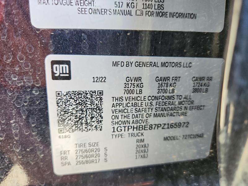 78170015 :رقم المزاد ، 1GTPHBE87PZ165972 vin ، 2023 Gmc Sierra مزاد بيع