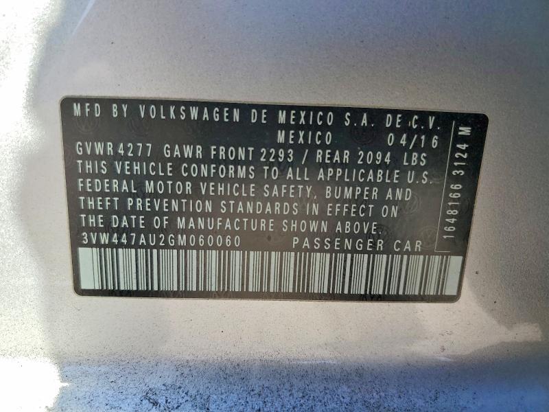 Продажа на аукционе авто 2016 Volkswagen Gti, vin: 3VW447AU2GM060060, номер лота: 78272175