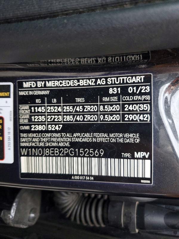 Продажа на аукционе авто 2023 Mercedes-benz Glc Coupe, vin: W1N0J8EB2PG152569, номер лота: 76948205