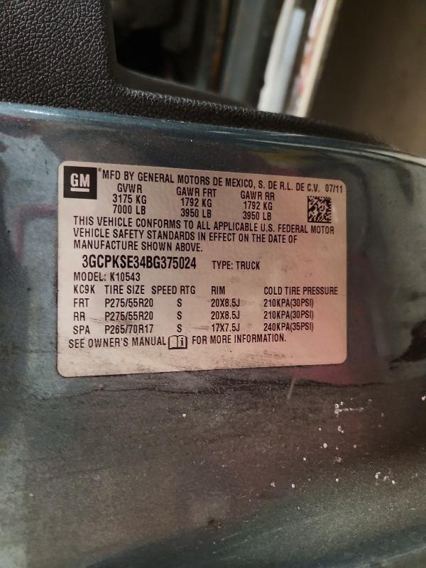 Продаж на аукціоні авто 2011 Chevrolet Silverado, vin: 3GCPKSE34BG375024, номер лоту: 75762665