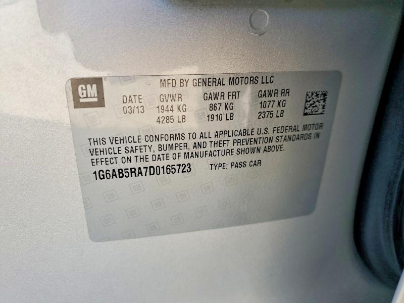 Aukcja sprzedaży 2013 Cadillac Ats, vin: 1G6AB5RA7D0165723, numer aukcji: 79479825