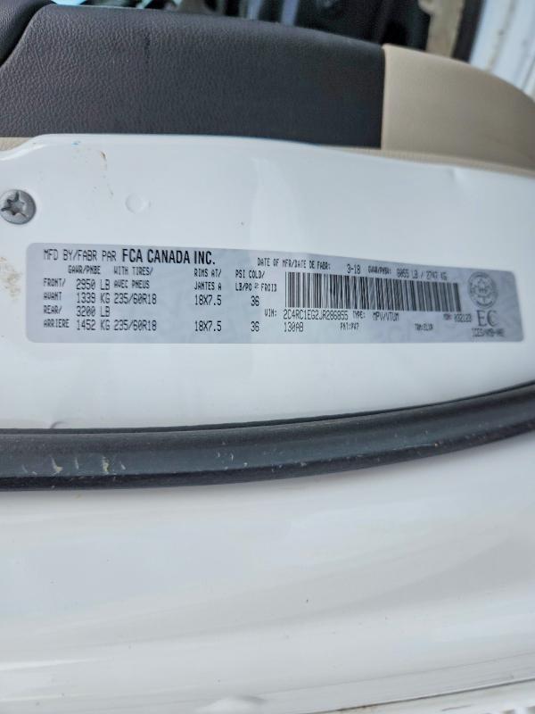 2018 Chrysler Pacifica მანქანა იყიდება აუქციონზე, vin: 2C4RC1EG2JR286855, აუქციონის ნომერი: 78866465