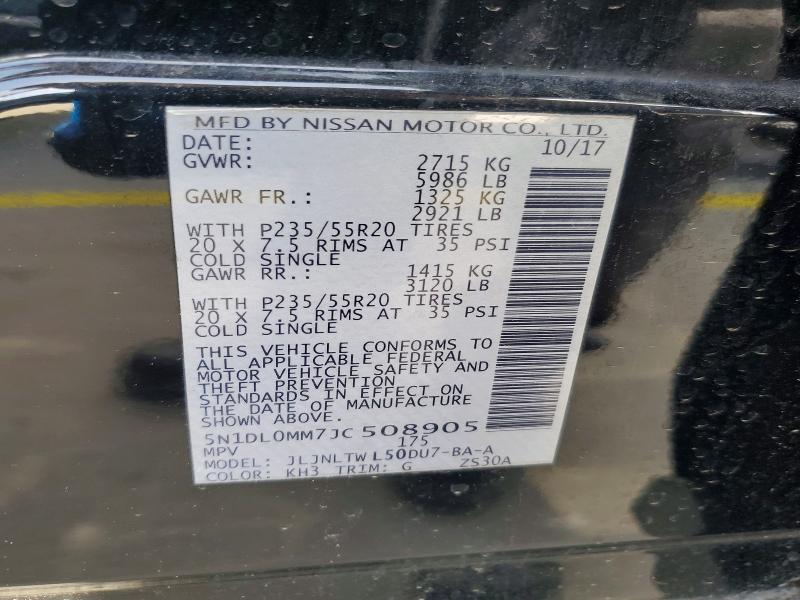 Aukcja sprzedaży 2018 Infiniti Qx60, vin: 5N1DL0MM7JC508905, numer aukcji: 77863545