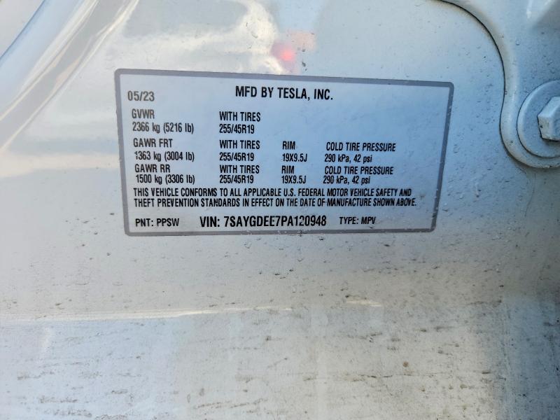 78775995 :رقم المزاد ، 7SAYGDEE7PA120948 vin ، 2023 Tesla Model Y مزاد بيع