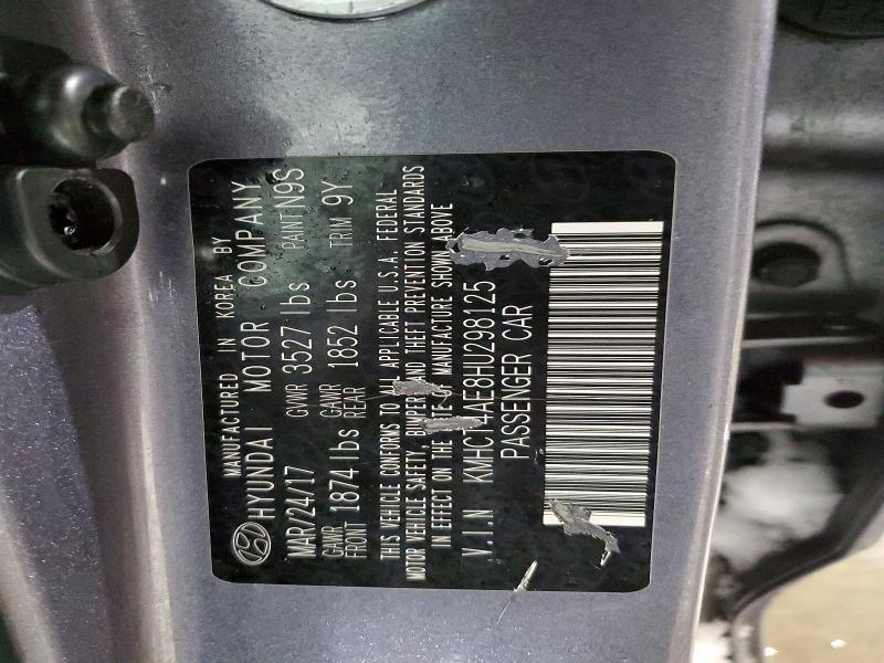 74817915 :رقم المزاد ، KMHCT4AE8HU298125 vin ، 2017 Hyundai Accent مزاد بيع