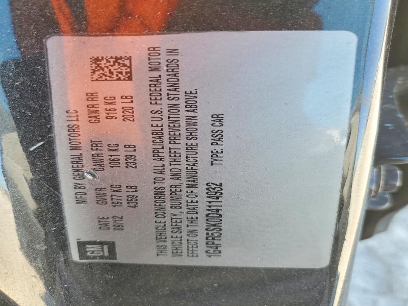 76788905 :رقم المزاد ، 1G4PR5SK0D4114932 vin ، 2013 Buick Verano مزاد بيع