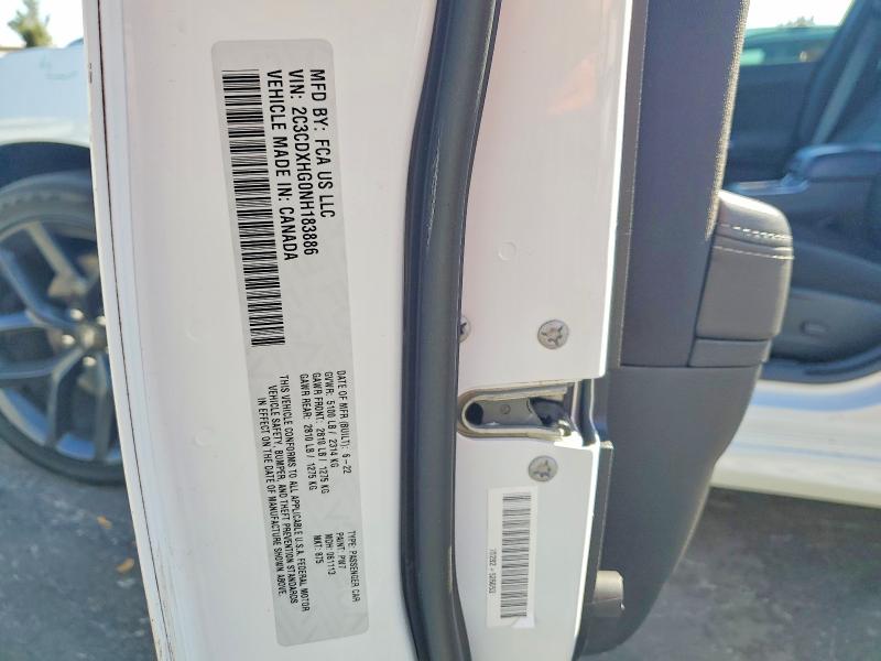 Продажа на аукционе авто 2022 Dodge Charger, vin: 2C3CDXHG0NH183886, номер лота: 77150895