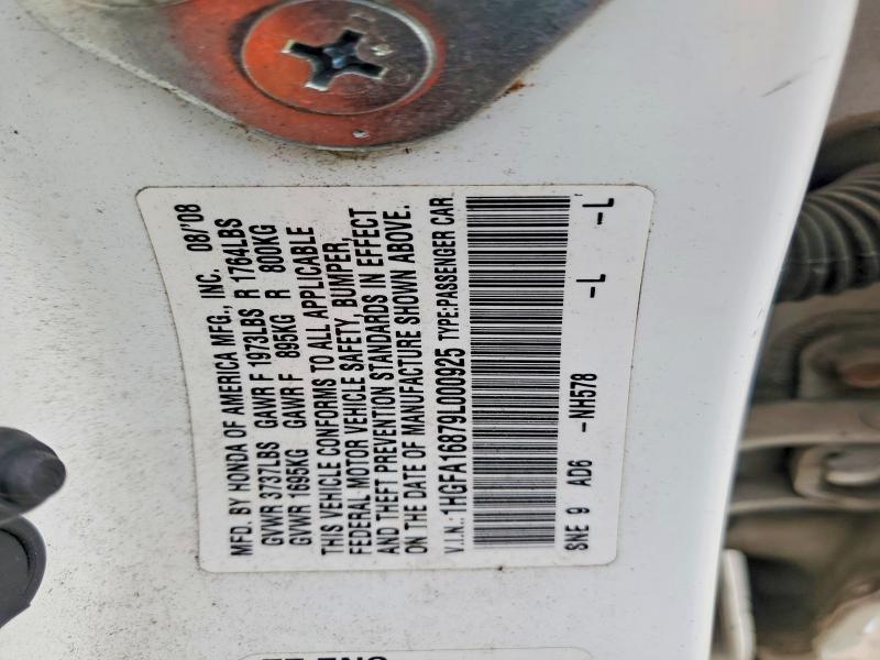 Продаж на аукціоні авто 2009 Honda Civic, vin: 1HGFA16879L000925, номер лоту: 75407085