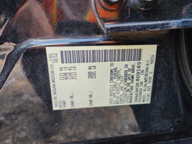 Продаж на аукціоні авто 2013 Nissan Maxima, vin: 1N4AA5AP1DC809589, номер лоту: 76159835