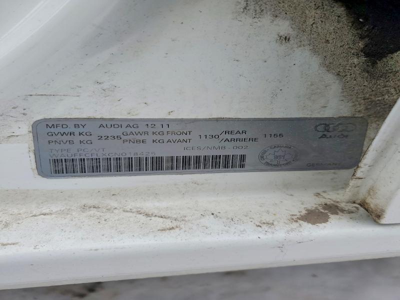 76599305 :رقم المزاد ، WAUFFCFLXCN018425 vin ، 2012 Audi A4 مزاد بيع