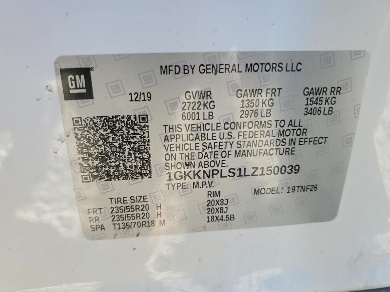 Продажа на аукционе авто 2020 Gmc Acadia, vin: 1GKKNPLS1LZ150039, номер лота: 75905015