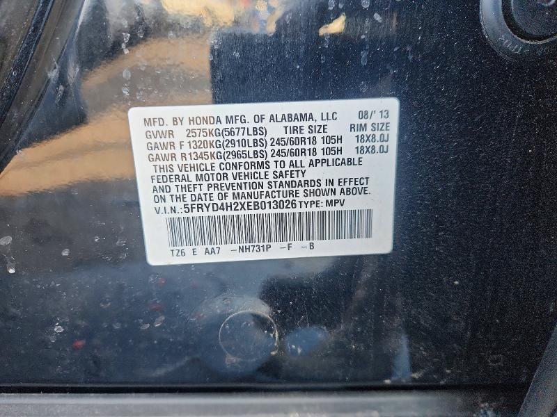 Продаж на аукціоні авто 2014 Acura Mdx, vin: 5FRYD4H2XEB013026, номер лоту: 76751145
