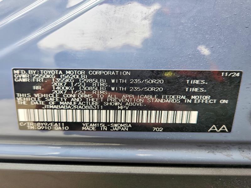 Aukcja sprzedaży 2024 Subaru Solterra, vin: JTMABABA2RA088311, numer aukcji: 78924025