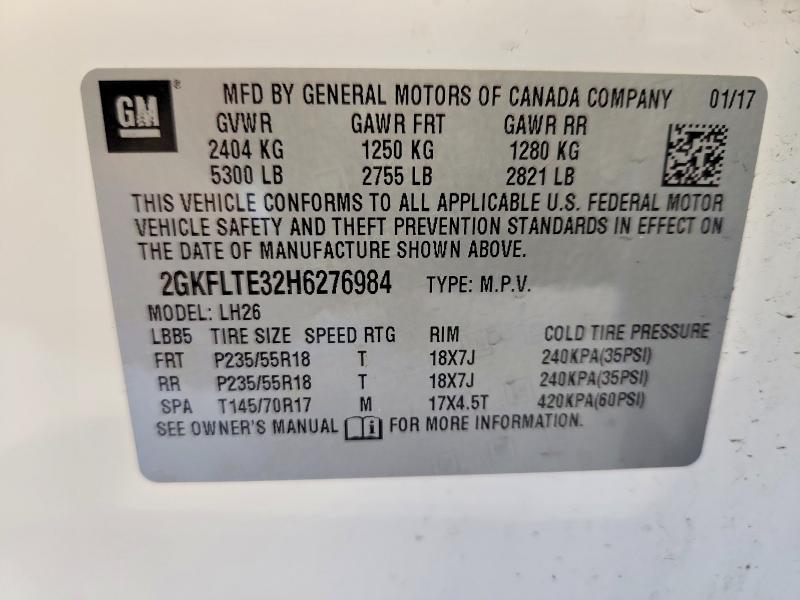 Продажа на аукционе авто 2017 Gmc Terrain, vin: 2GKFLTE32H6276984, номер лота: 77796015