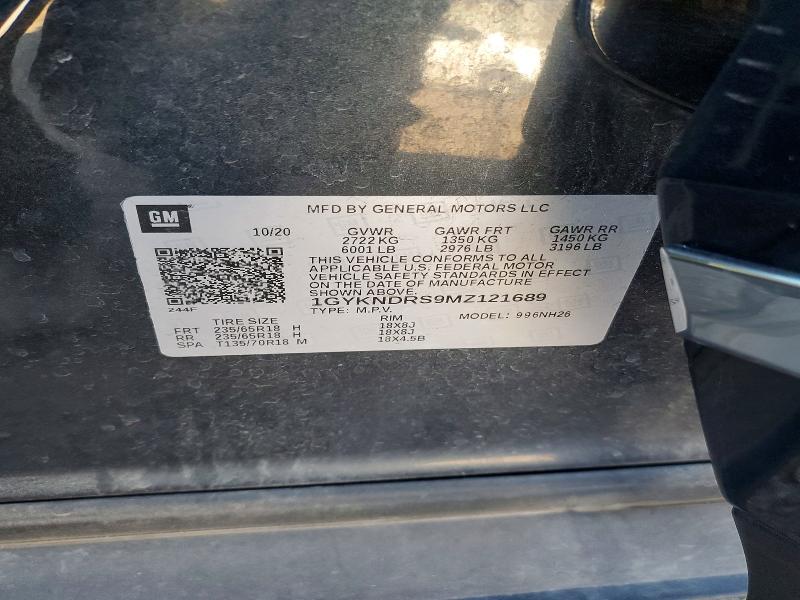 Aukcja sprzedaży 2021 Cadillac Xt5, vin: 1GYKNDRS9MZ121689, numer aukcji: 76945645