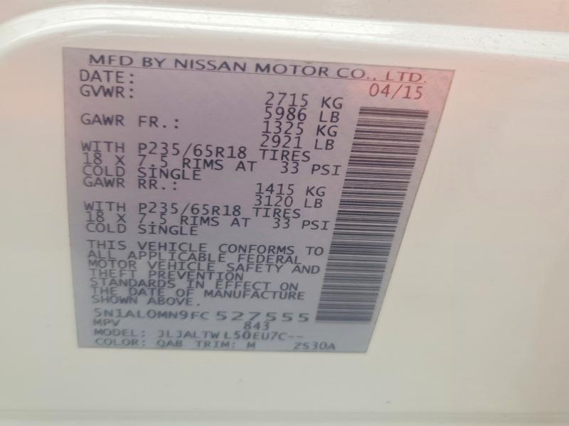 Продаж на аукціоні авто 2015 Infiniti Qx60, vin: 5N1AL0MN9FC527555, номер лоту: 76340595