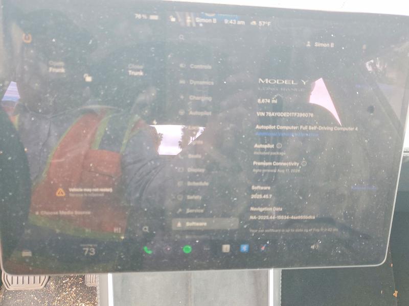 76236235 :رقم المزاد ، 7SAYGDED1TF396076 vin ، 2026 Tesla Model Y مزاد بيع