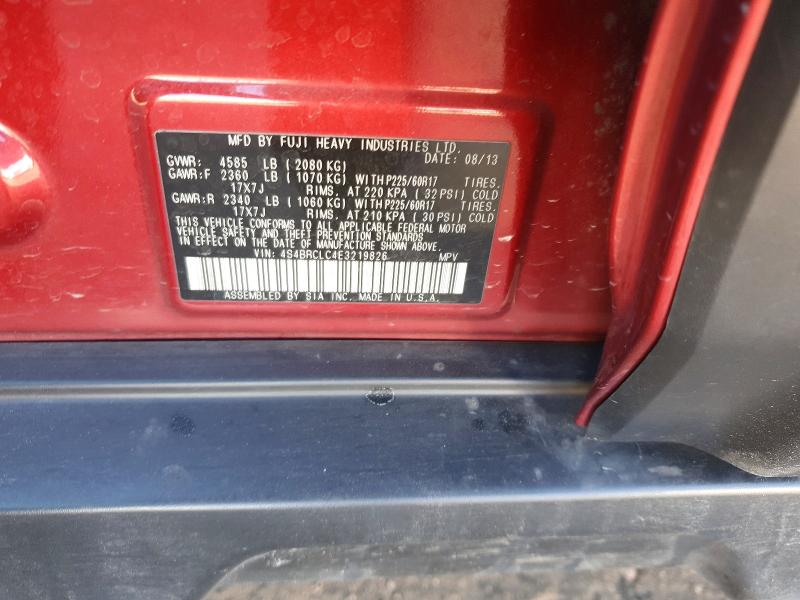 Aukcja sprzedaży 2014 Subaru Outback, vin: 4S4BRCLC4E3219826, numer aukcji: 77436255