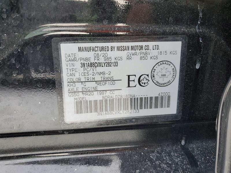 Продаж на аукціоні авто 2020 Nissan Sentra, vin: 3N1AB8CVXLY282133, номер лоту: 75771815