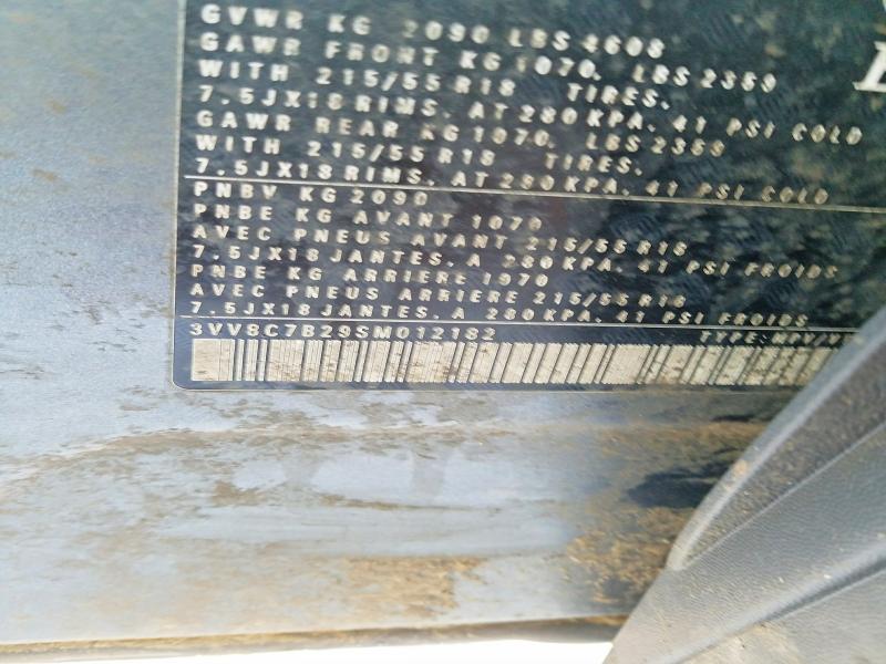 74092455 :رقم المزاد ، 3VV8C7B29SM012182 vin ، 2025 Volkswagen Taos S مزاد بيع