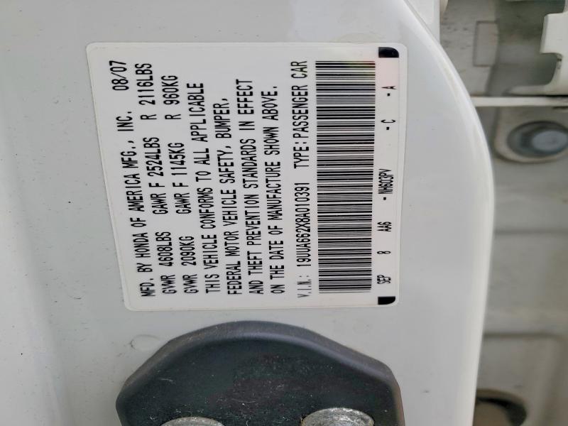 78865975 :رقم المزاد ، 19UUA662X8A010391 vin ، 2008 Acura Tl مزاد بيع