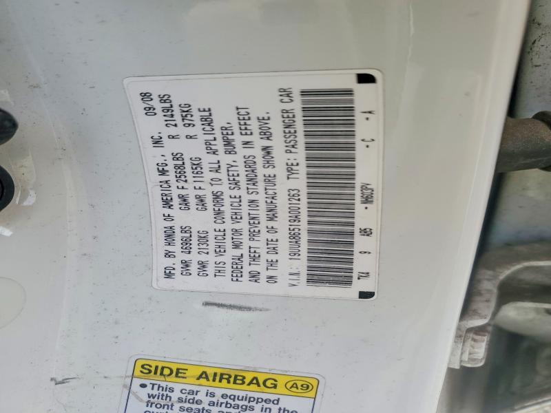 Auction sale of the 2009 Acura Tl, vin: 19UUA86519A001263, lot number: 78589535