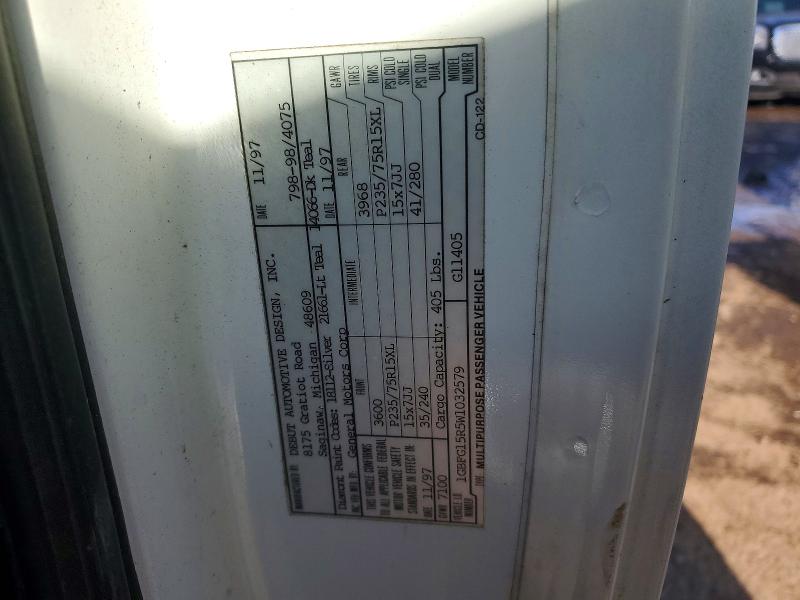 Продажа на аукционе авто 1998 Chev Express G1500, vin: 1GBFG15R5W1032579, номер лота: 75026215