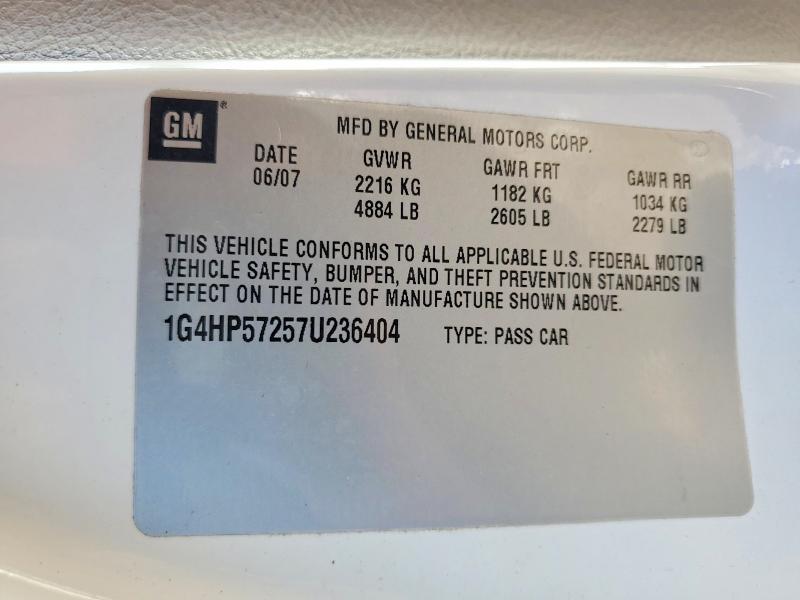Aukcja sprzedaży 2007 Buick Lucerne, vin: 1G4HP57257U236404, numer aukcji: 77162755