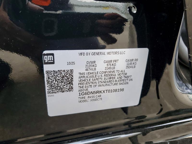 75993775 :رقم المزاد ، 1G6DN5RKXT0108198 vin ، 2026 Cadillac Ct5 مزاد بيع