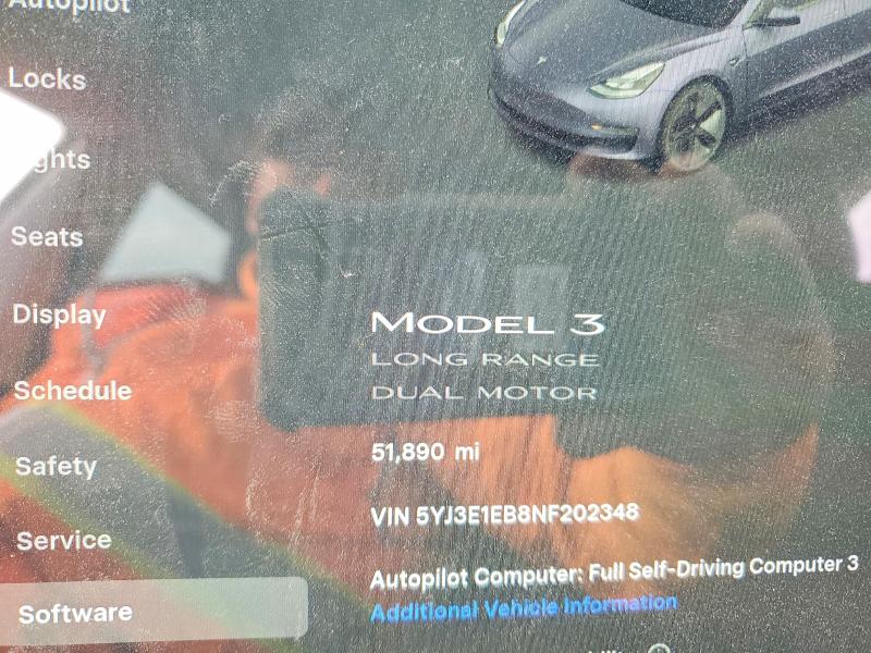 77168595 :رقم المزاد ، 5YJ3E1EB8NF202348 vin ، 2022 Tesla Model 3 مزاد بيع