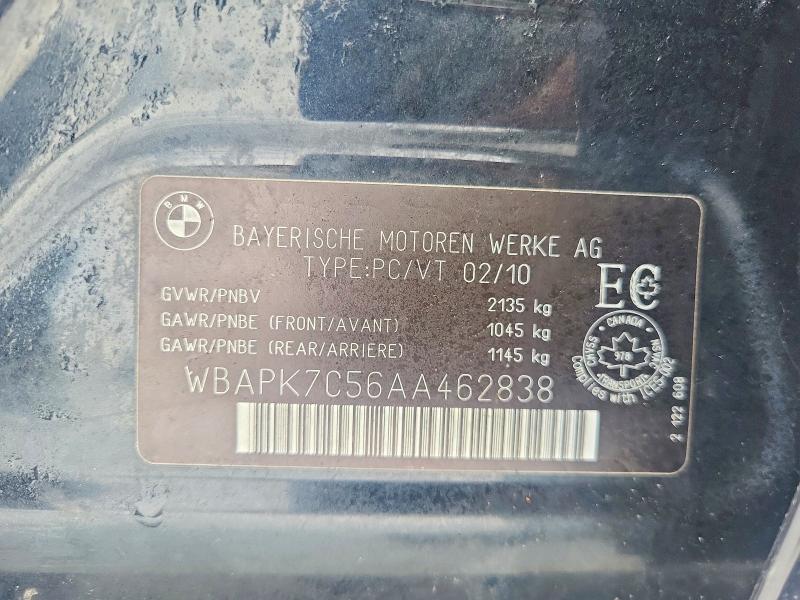 Продажа на аукционе авто 2010 Bmw 328 Xi, vin: WBAPK7C56AA462838, номер лота: 72959925