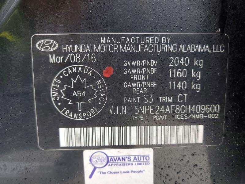 Продаж на аукціоні авто 2016 Hyundai Sonata, vin: 5NPE24AF8GH409600, номер лоту: 77303535