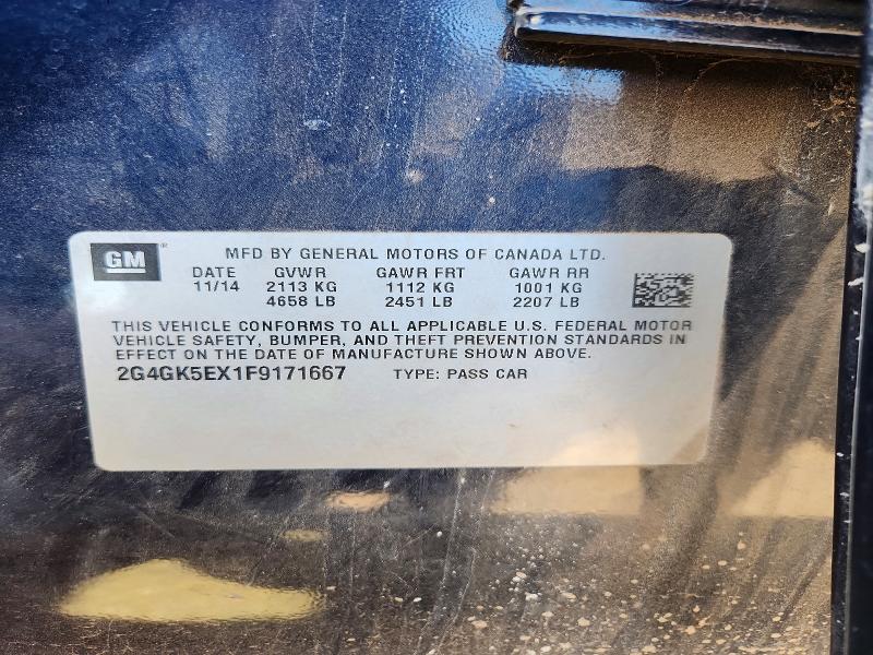 Продаж на аукціоні авто 2015 Buick Regal, vin: 2G4GK5EX1F9171667, номер лоту: 79397365
