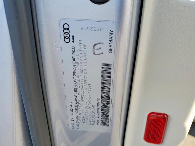 Продаж на аукціоні авто 2021 Audi A6, vin: WAUF8AF2XMN018772, номер лоту: 75949975