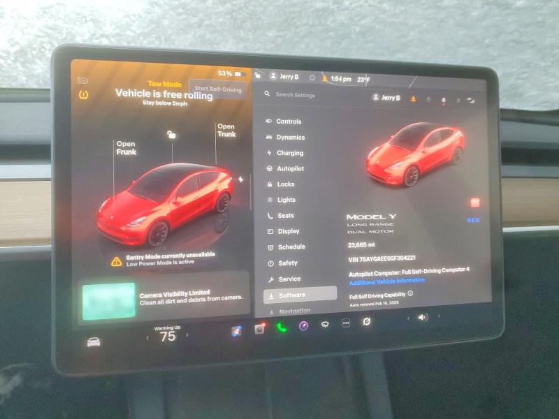 2017 Tesla Model Y მანქანა იყიდება აუქციონზე, vin: 7SAYGAEE0SF304221, აუქციონის ნომერი: 77527095