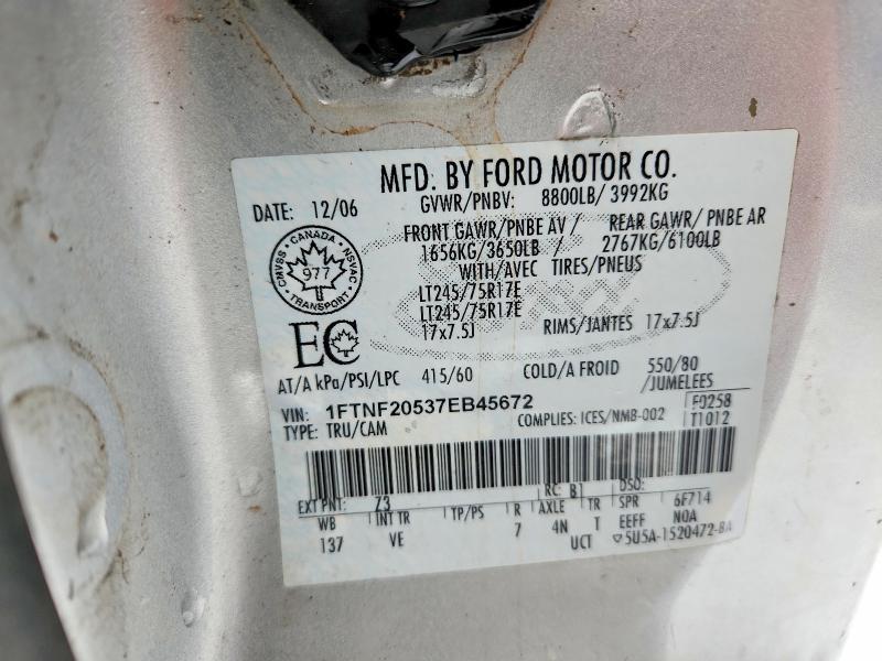 Aukcja sprzedaży 2007 Ford F250, vin: 1FTNF20537EB45672, numer aukcji: 73907665