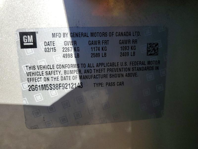 Продажа на аукционе авто 2015 Cadillac Xts, vin: 2G61M5S38F9212143, номер лота: 75492355