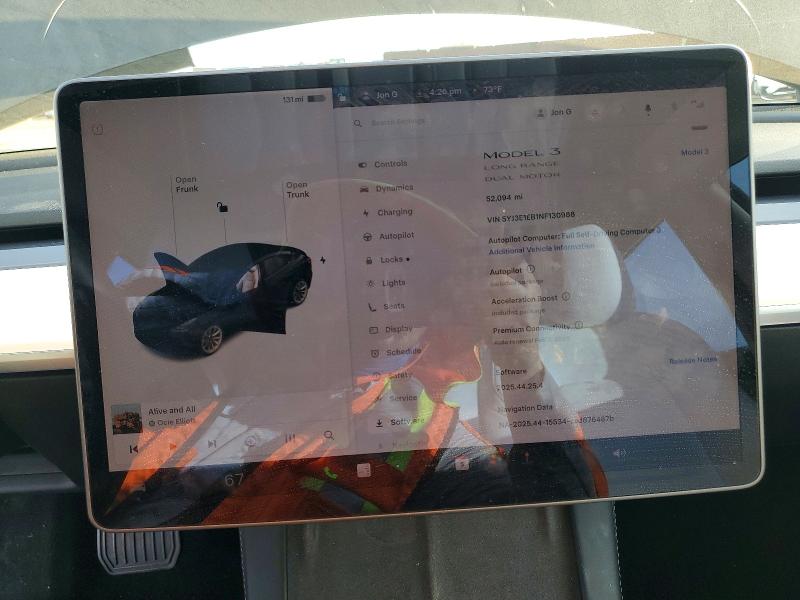 76197015 :رقم المزاد ، 5YJ3E1EB1NF130988 vin ، 2022 Tesla Model 3 مزاد بيع