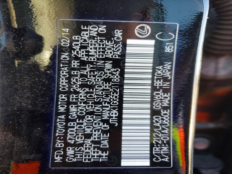 Продажа на аукционе авто 2014 Lexus Es 350, vin: JTHBK1GG5E2118843, номер лота: 79293825