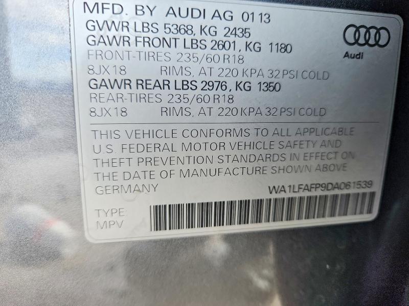 Aukcja sprzedaży 2013 Audi Q5, vin: WA1LFAFP9DA061539, numer aukcji: 76665345